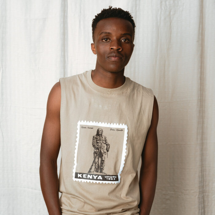 Beige Kimathi Stamp Tank Top